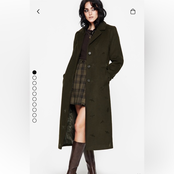 Disturbia Evelyn Wool-Blend Bug
Embossed Longline Coat - Picture 1 of 13